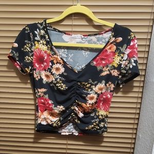 V neck crop top